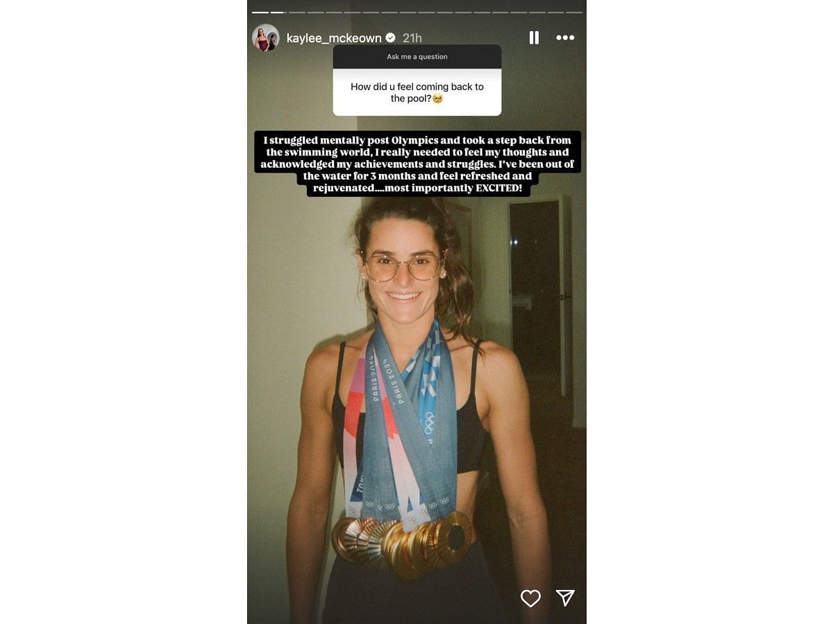 McKeown's Instagram story